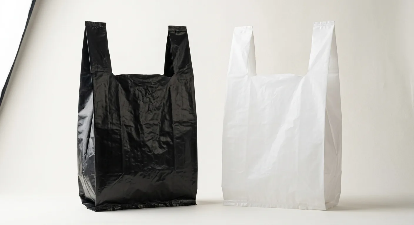 Sacs de shopping réutilisables blanc et noir, résistants, avec poignées à bretelles